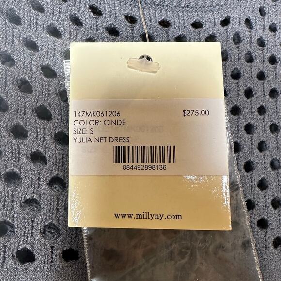 Milly Yulia Net Dress in Gray - Picture 8 of 8